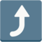 Right Arrow Curving Up emoji on Mozilla